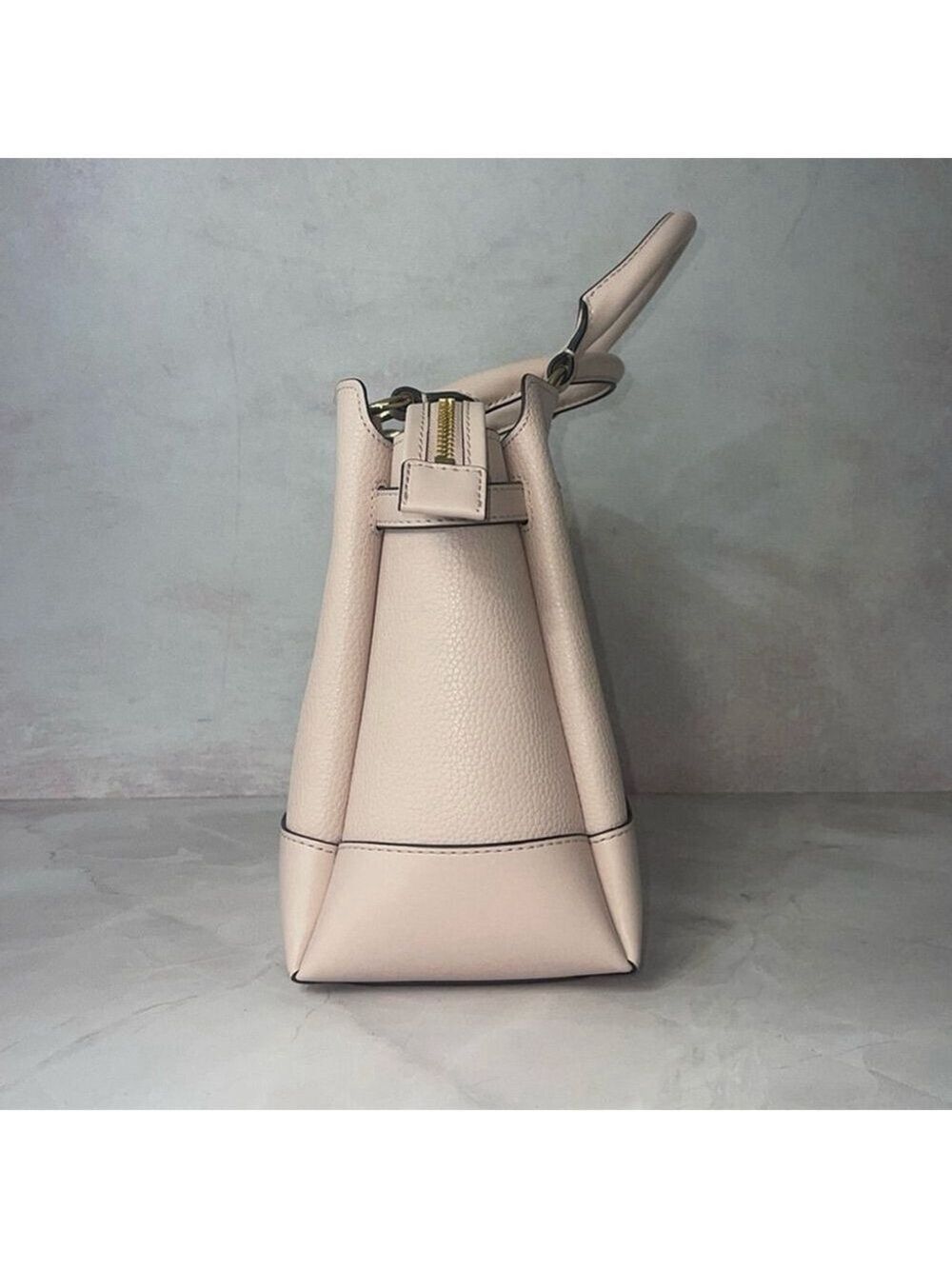 Michael Kors Reed Large CZ Belted Satchel & Matching Wallet Powder Blush Pink - Picture 9 of 14